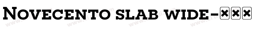 Novecento slab wide字体转换